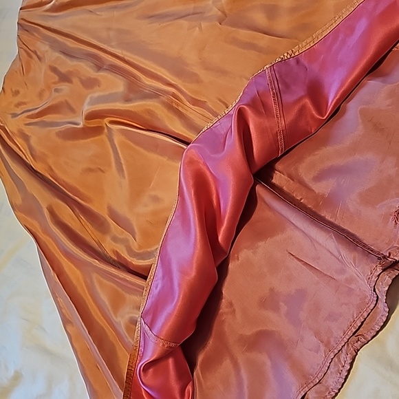 Ball Gown Bottom, High-waisted gown bottom, Size 8, Iridescent Orange with top. - Picture 9 of 14